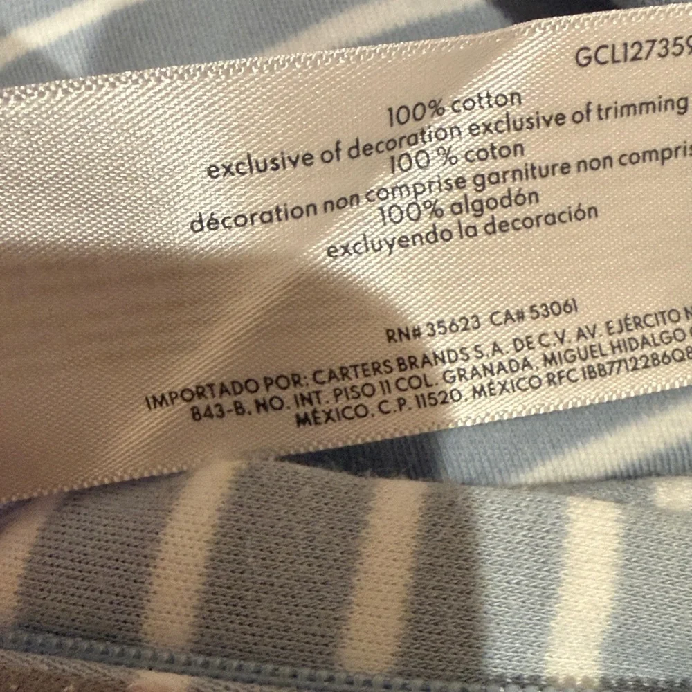 Carter's Light Blue Striped Koala Footie Sleeper Pajamas